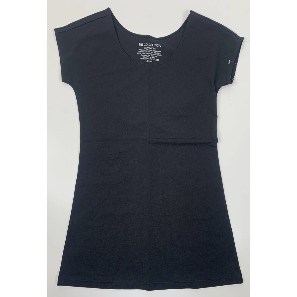 NWOT DE Collection Black Essential Tee Shirt XS